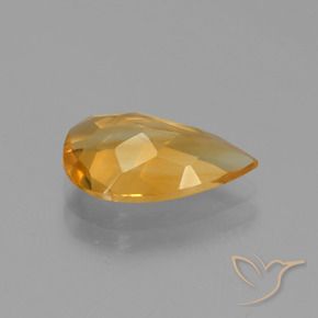 1.97克拉天然黄水晶，梨形，VVS-VS