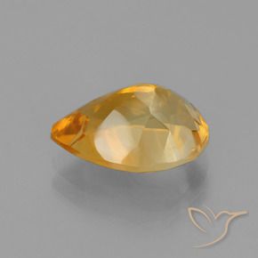 3.24克拉天然黄水晶，梨形，VVS-VS