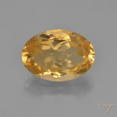4.11ct 天然 橙金 黄水晶, 椭圆形, VVS-VS