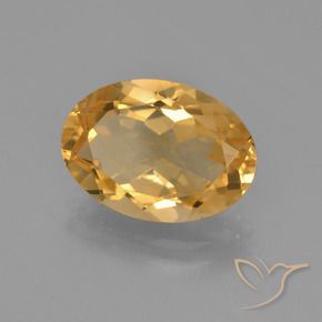 4.11克拉天然黄水晶，椭圆形，VVS-VS