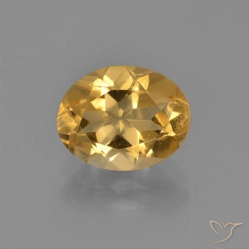 1.90ct 天然 中橙 黄水晶, 椭圆形, VVS-VS