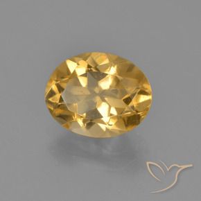 1.90克拉天然黄水晶，椭圆形，VVS-VS