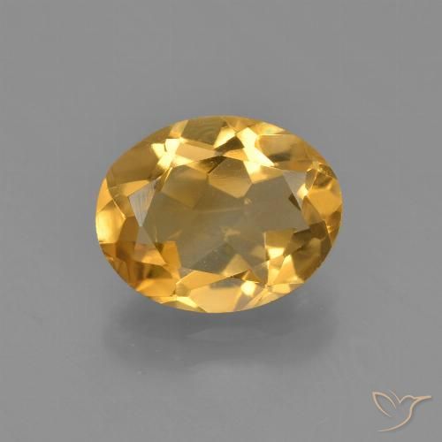 2.12ct 天然 橙金 黄水晶, 椭圆形, VVS-VS