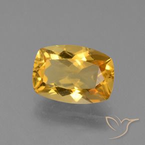 3.10克拉天然黄水晶，软垫，VVS-VS