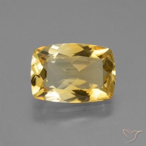 2.97ct 天然 中金 黄水晶, 软垫, VVS-VS