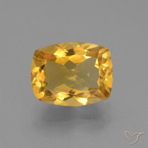 3.49ct 天然 深金色 黄水晶, 软垫, VVS