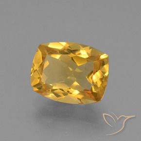 3.49克拉天然黄水晶，软垫，VVS