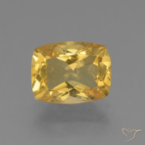 3.72ct 天然 金色 黄水晶, 软垫, VVS-VS