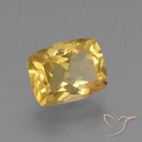 3.72克拉天然黄水晶，软垫，VVS-VS