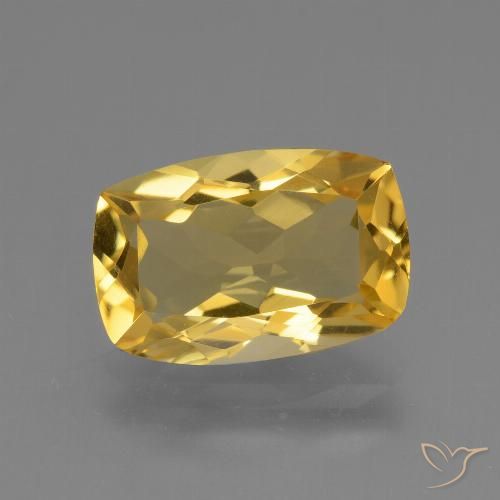 3.63ct 天然 金色 黄水晶, 软垫, VVS-VS