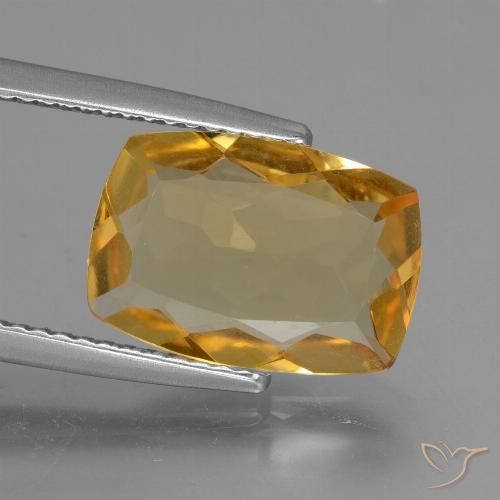 3.58ct 天然 中深金色 黄水晶, 软垫, VVS-VS