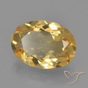3.10克拉天然黄水晶，椭圆形，VVS-VS