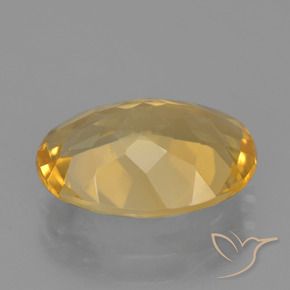 3.10克拉天然黄水晶，椭圆形，VVS-VS