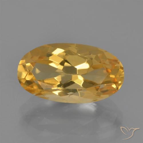 3.42ct 天然 深金橙色 黄水晶, 椭圆形, VVS