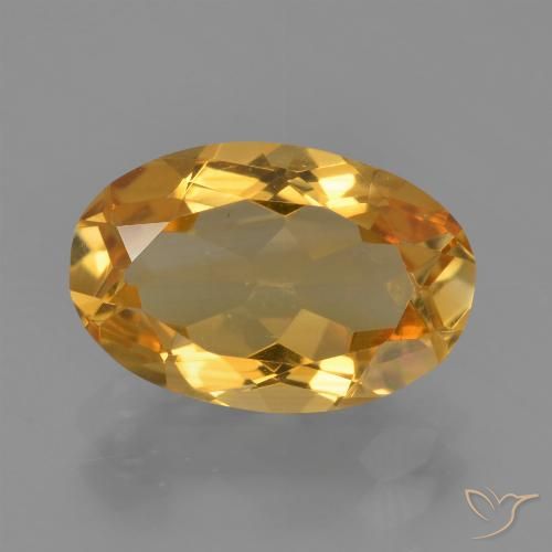 3.06ct 天然 中深金色 黄水晶, 椭圆形, VVS-VS