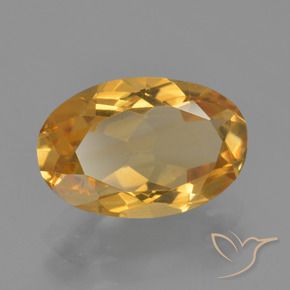 3.06克拉天然黄水晶，椭圆形，VVS-VS