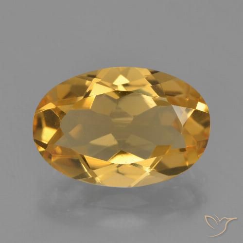 2.75ct 天然 深金橙色 黄水晶, 椭圆形, VVS-VS