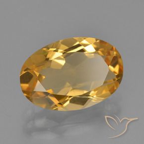 2.75克拉天然黄水晶，椭圆形，VVS-VS