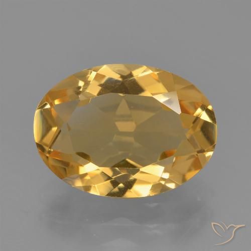 3.23ct 天然 深金橙色 黄水晶, 椭圆形, VVS-VS