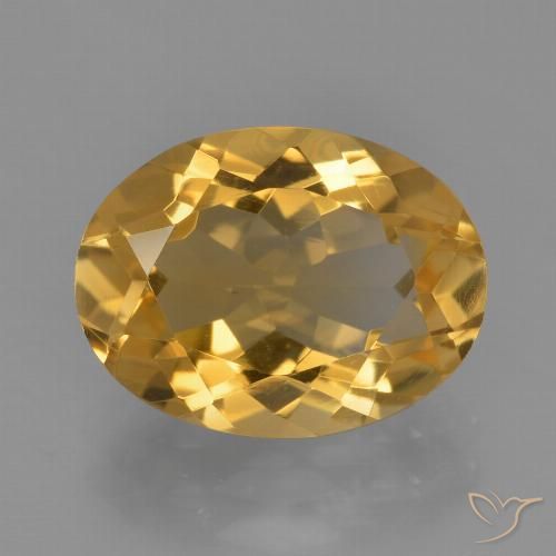 3.46ct 天然 深金橙色 黄水晶, 椭圆形, VVS-VS