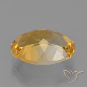 3.46克拉天然黄水晶，椭圆形，VVS-VS