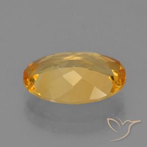 3.25克拉天然黄水晶，椭圆形，VVS-VS