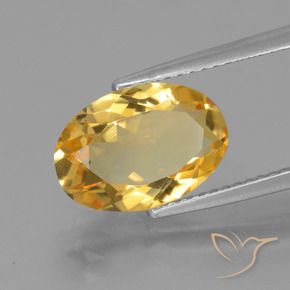 3.17克拉天然黄水晶，椭圆形，VVS