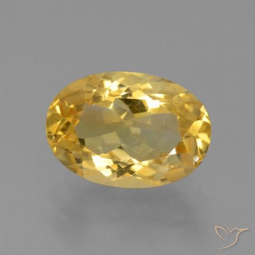 4.56ct 天然 金色 黄水晶, 椭圆形, VVS-VS