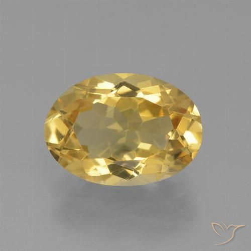 3.88ct 天然 中浅金色 黄水晶, 椭圆形, VVS-VS