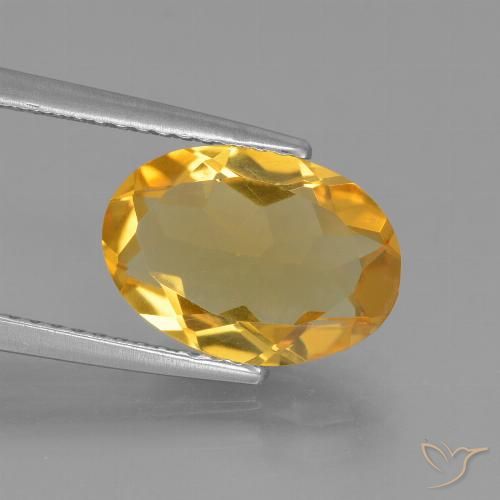 2.61ct 天然 深金色 黄水晶, 椭圆形, VVS-VS