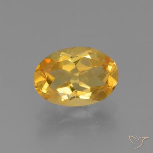 2.56ct 天然 深金橙色 黄水晶, 椭圆形, VS