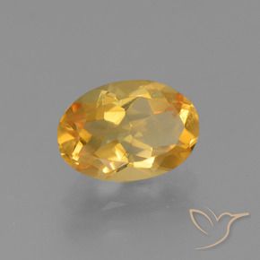 2.56克拉天然黄水晶，椭圆形，VS