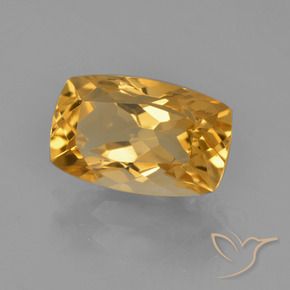 3.06克拉天然黄水晶，软垫，VVS-VS