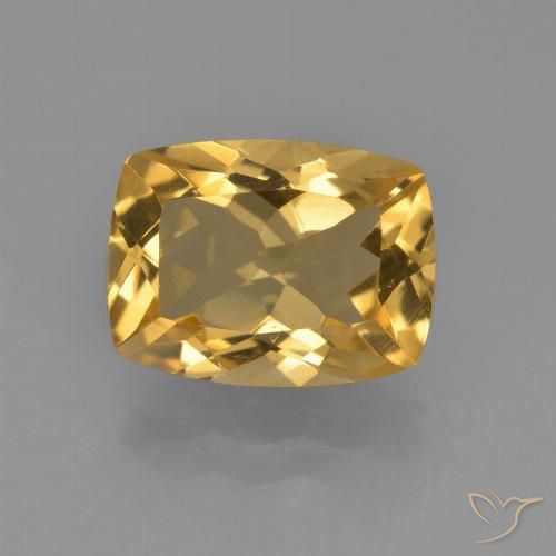 3.71ct 天然 深金橙色 黄水晶, 软垫, VVS-VS