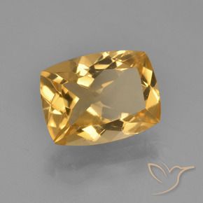 3.71克拉天然黄水晶，软垫，VVS-VS