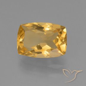 3.50克拉天然黄水晶，软垫，VVS