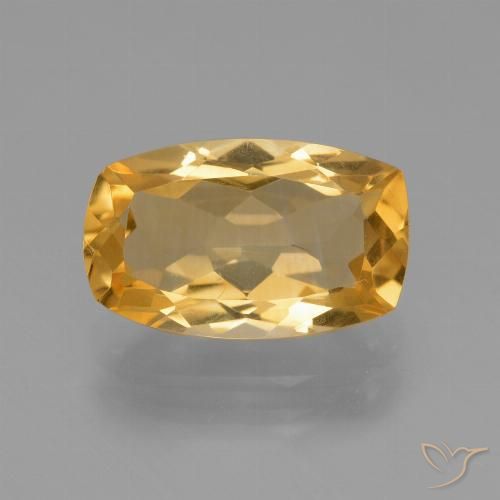 3.56ct 天然 深金橙色 黄水晶, 软垫, VVS-VS