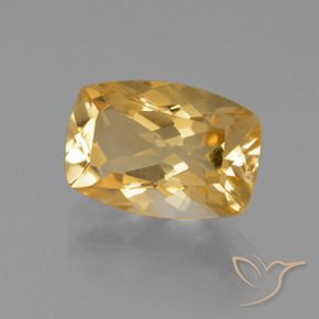 4.12克拉天然黄水晶，软垫，VVS-VS