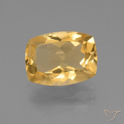 3.26ct 天然 深金橙色 黄水晶, 软垫, VVS-VS