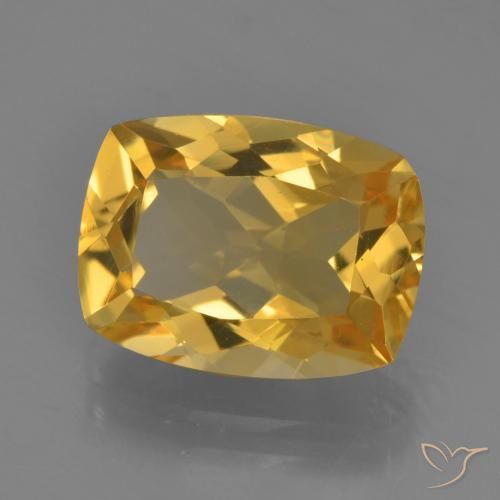 4.24克拉天然黄水晶，软垫，VVS-VS