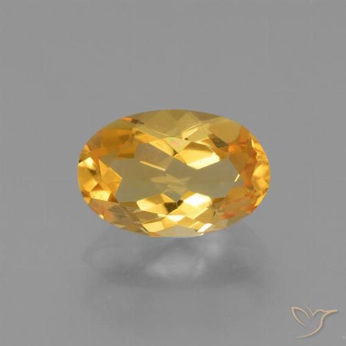 2.42ct 天然 深橙金 黄水晶, 椭圆形, VVS-VS