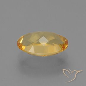 3.17克拉天然黄水晶，椭圆形，VVS-VS