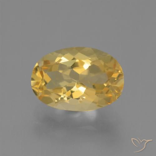 3.22ct 天然 中金 黄水晶, 椭圆形, VVS-VS