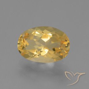 3.22克拉天然黄水晶，椭圆形，VVS-VS