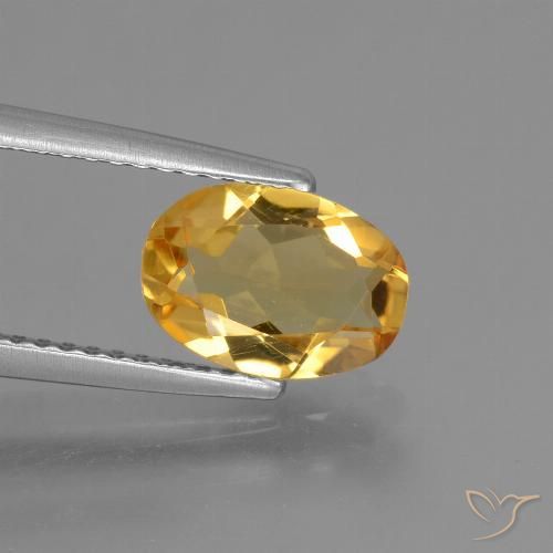 1.40克拉天然黄水晶，椭圆形，VVS-VS
