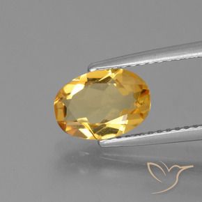 1.40克拉天然黄水晶，椭圆形，VVS-VS