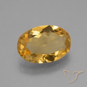 3.00克拉天然黄水晶，椭圆形，VVS-VS