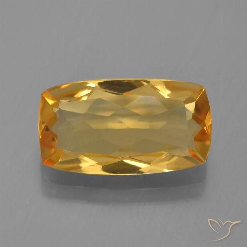 2.53ct 天然 深橙色-金色 黄水晶, 软垫, VVS-VS