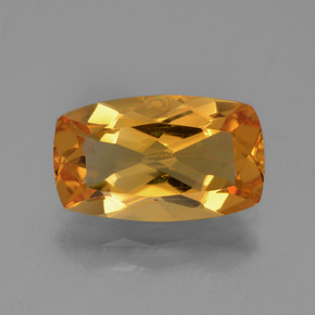 2.64克拉天然黄金色黄水晶，垫形剪裁，11.9×7.2毫米，VVS-VS