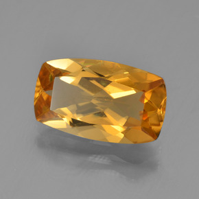 2.64克拉天然黄金色黄水晶，垫形剪裁，11.9×7.2毫米，VVS-VS